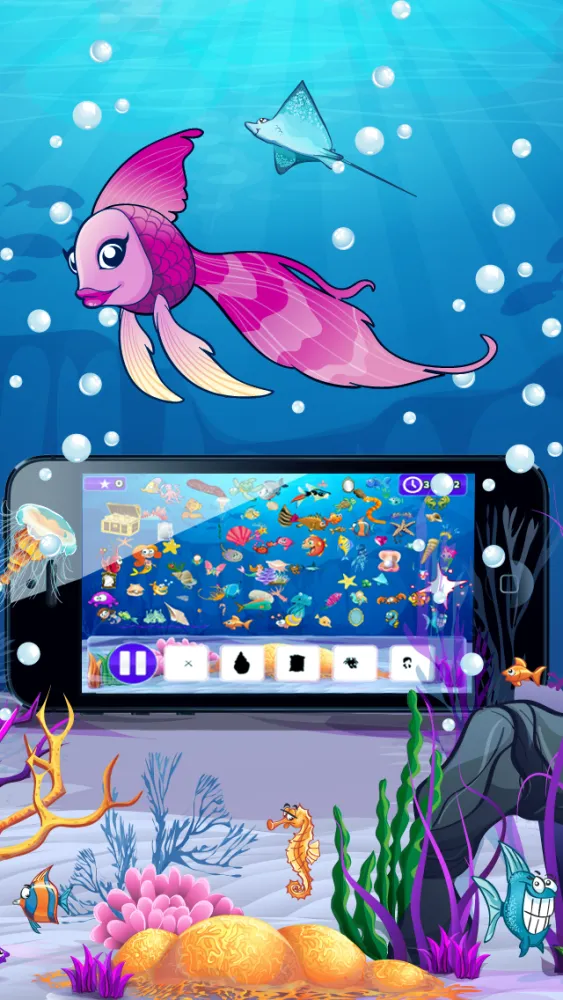 Mermaid Princess Hidden Objects: I Spy Underwater Marine Animal Search Screenshots