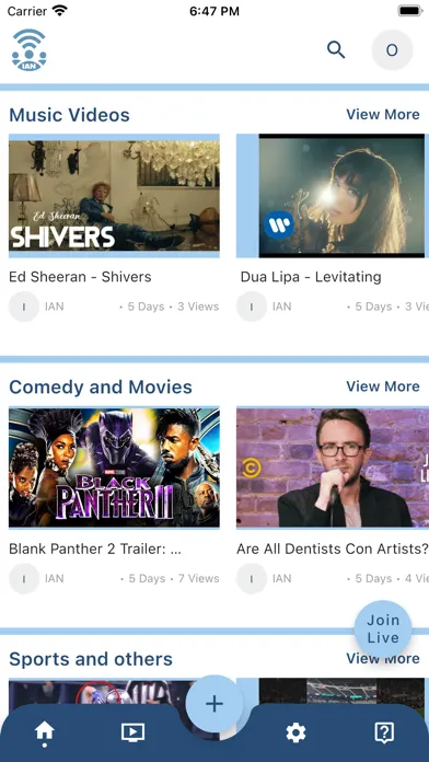 ภาพหน้าจอของ Interactive Audience Network