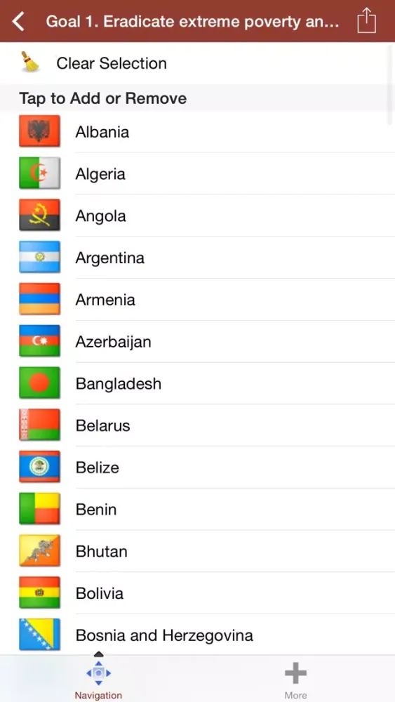 UN Millennium Development Goal Screenshots