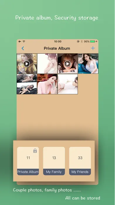 Screenshot di iVault, Private photo albums