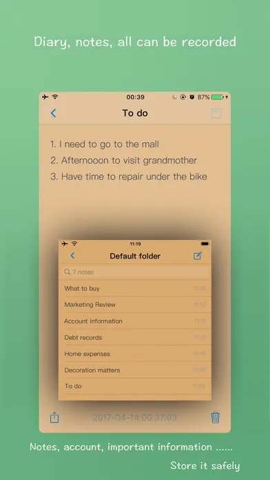 Screenshot di iVault, Private photo albums