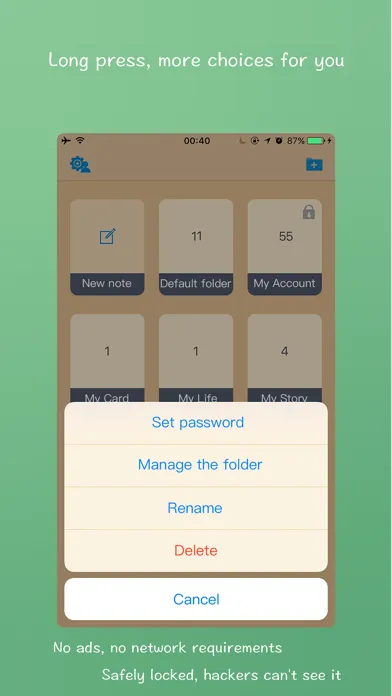 Screenshot di iVault, Private photo albums