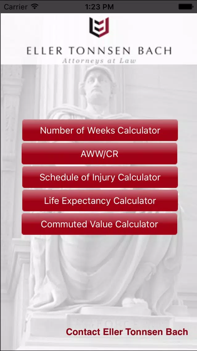 Eller Tonnsen Bach Compensation Calculator Screenshots