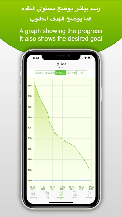 Capturas de tela do Weight Tracker - مراقب الوزن