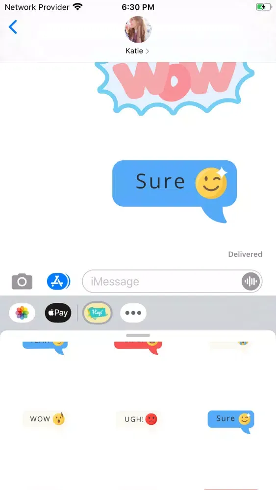ภาพหน้าจอของ Colorful Messages Stickers