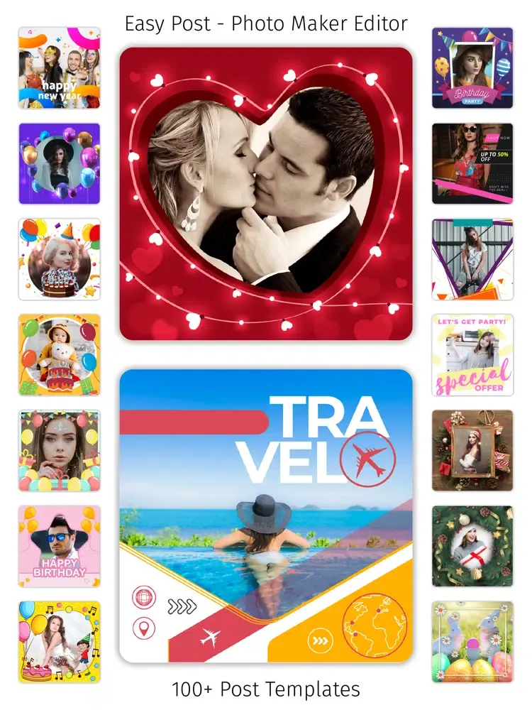 Easy Post - Photo Maker Editor iPad  سکرین شاٹس