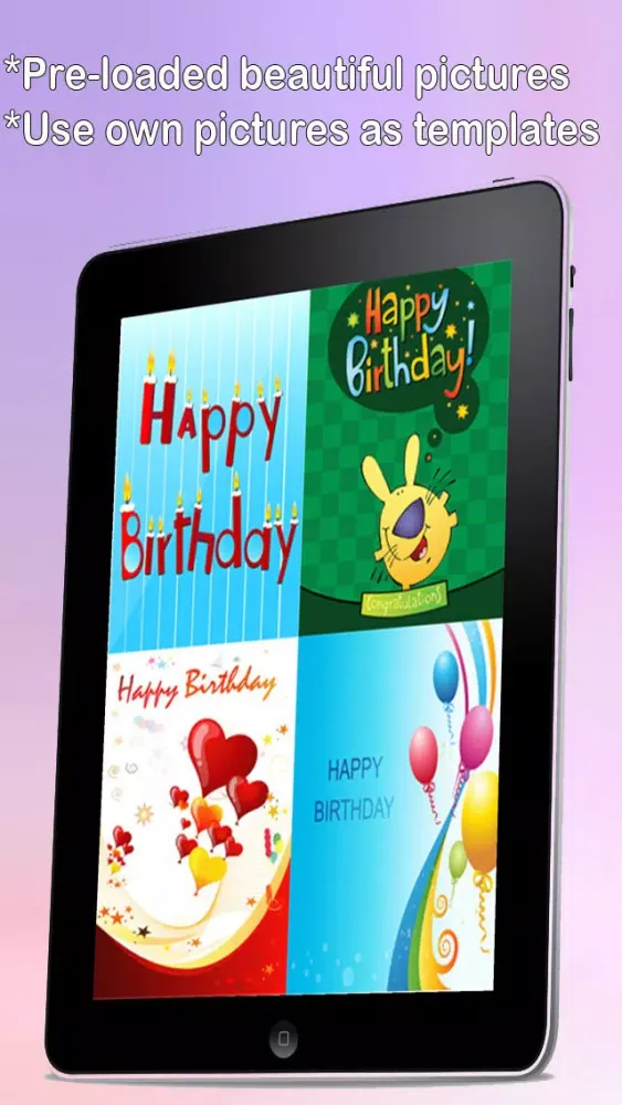 The Ultimate Happy Birthday Cards (Lite Version). Custom and Send Birthday Greetings eCard with emoji, text and voice messages 스크린샷