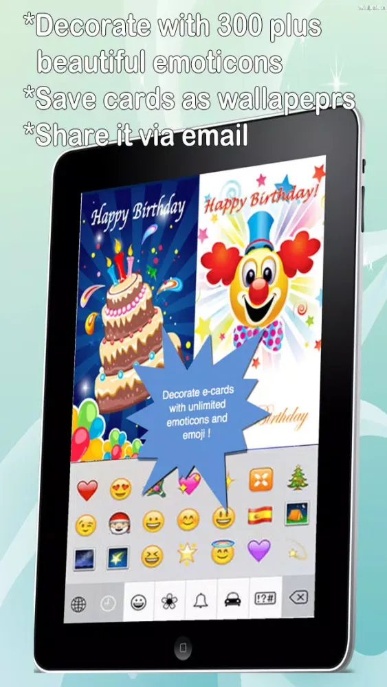 The Ultimate Happy Birthday Cards (Lite Version). Custom and Send Birthday Greetings eCard with emoji, text and voice messages 스크린샷