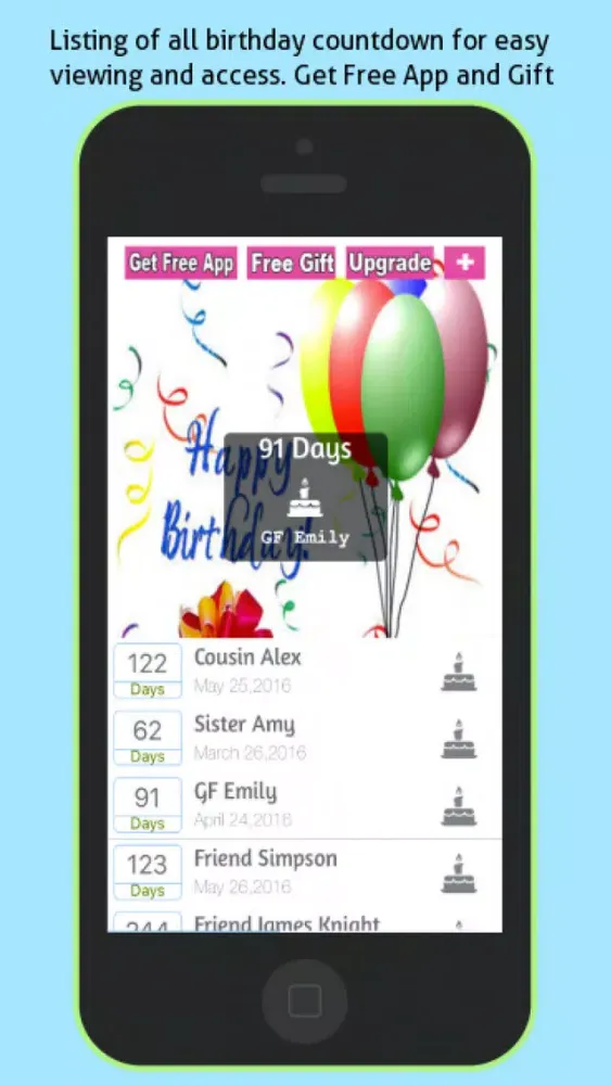 صور Birthday Countdown + Reminders