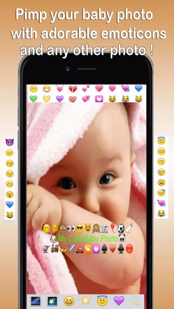 Pimp Your Photo With Emoji - Make Up Photo with Emoticons (Pro Version) 스크린샷