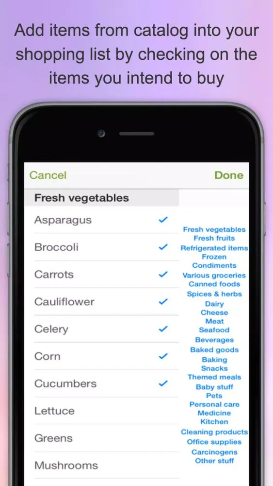 Free Shopping List.Free Grocery List Screenshots