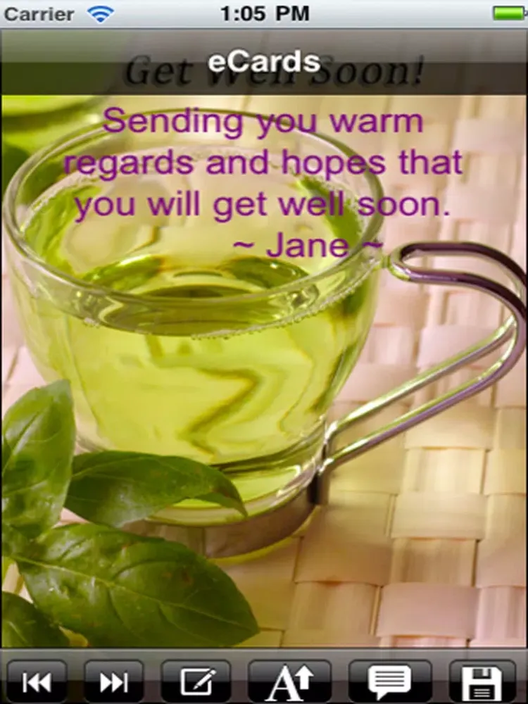 Capturas de tela do Get Well Cards with photo editor. Send get well soon greetings card and custom get well ecards with text and voice messages ! iPad 