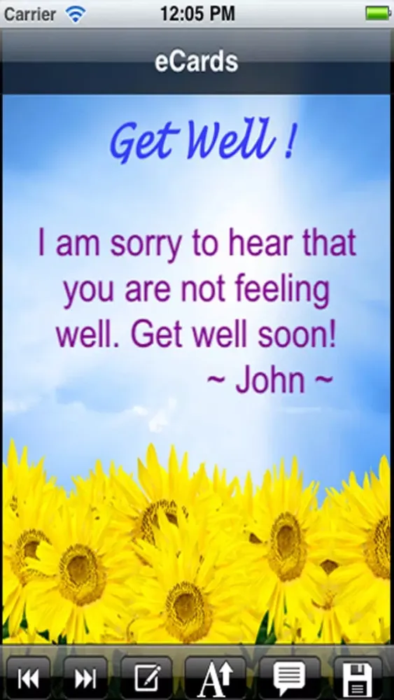 Capturas de tela do Get Well Cards with photo editor. Send get well soon greetings card and custom get well ecards with text and voice messages !