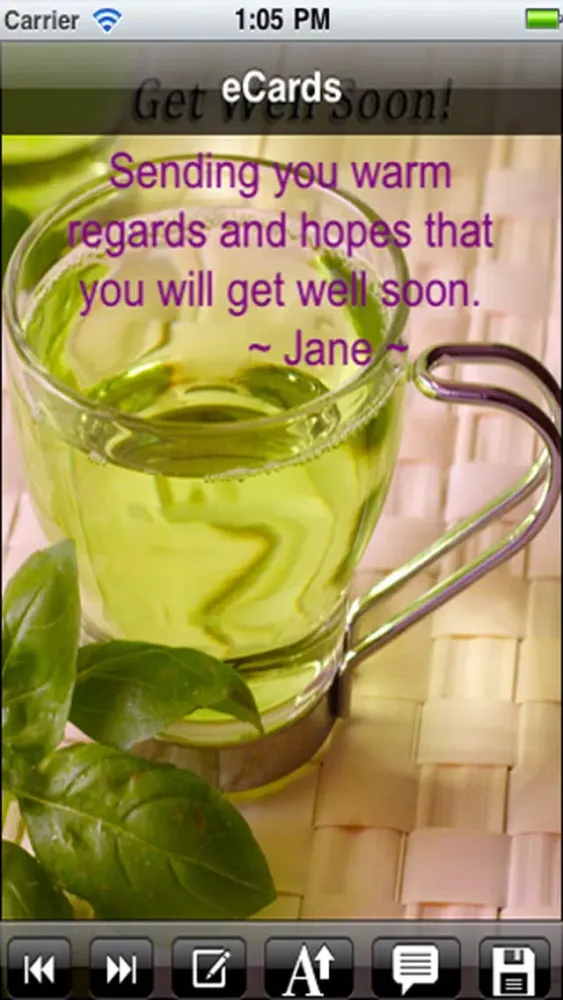 Capturas de tela do Get Well Cards with photo editor. Send get well soon greetings card and custom get well ecards with text and voice messages !