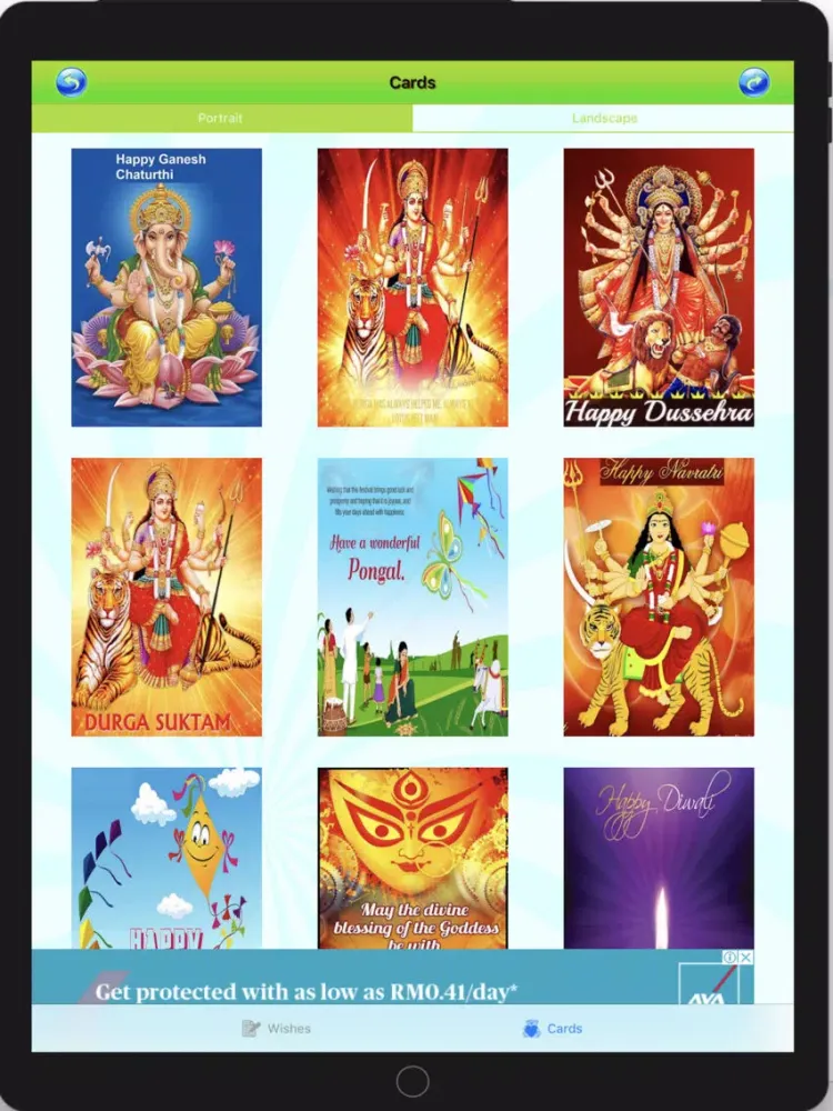 تصاویر Hindu Festivals Greeting Cards iPad 
