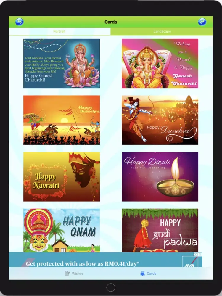 تصاویر Hindu Festivals Greeting Cards iPad 