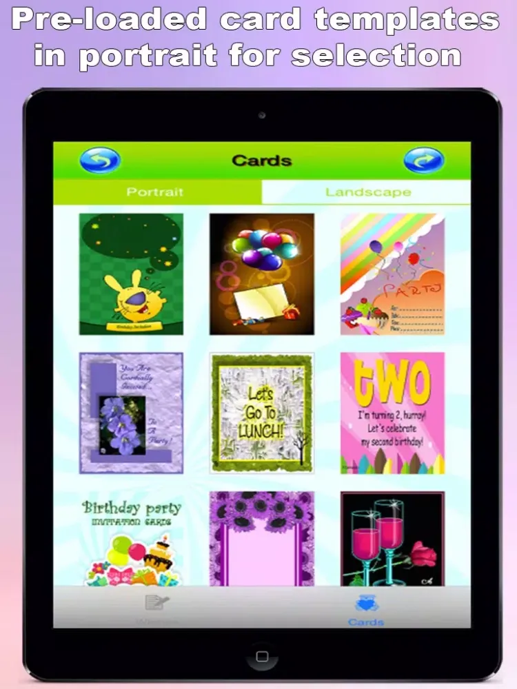 The Ultimate Invitation eCards - Customize and Send Invitation eCards with Invitation Text and Voice Messages iPad Screenshots