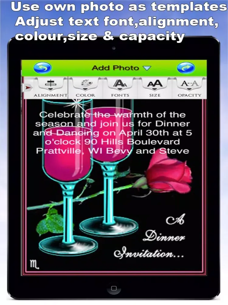 The Ultimate Invitation eCards - Customize and Send Invitation eCards with Invitation Text and Voice Messages iPad Screenshots