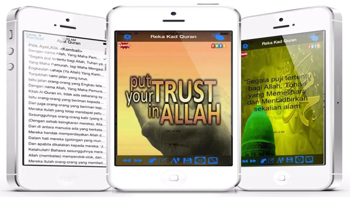 Скриншоты Aplikasi Mereka Cipta Dan Berkongsi Kad Ucapan Al Quran