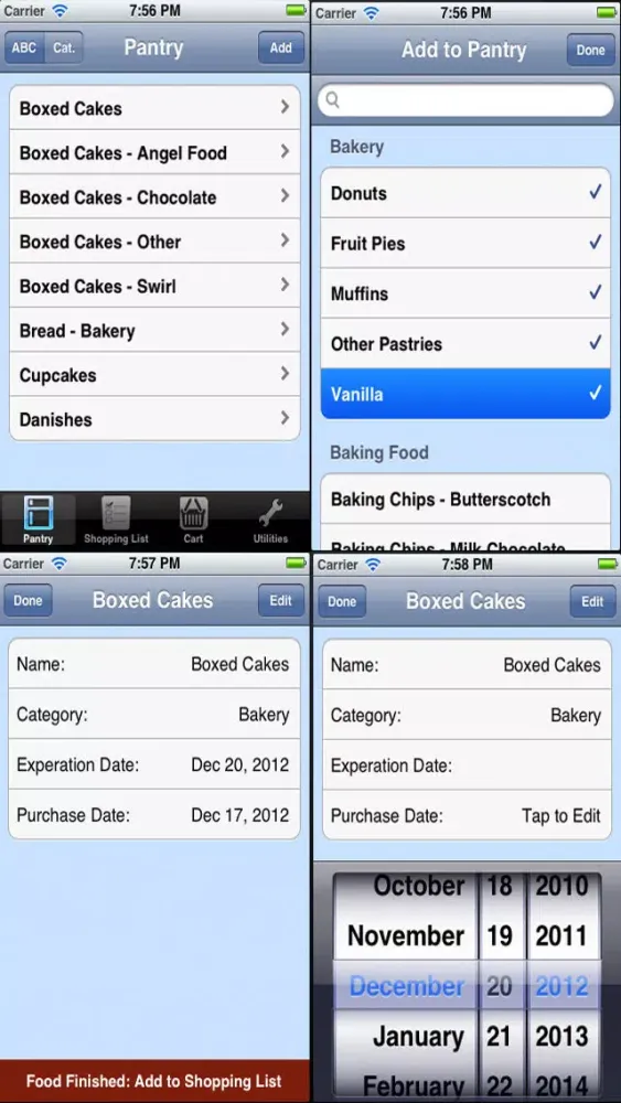 Grocery Shopping Checklist and Pantry Inventory Checklist. 스크린샷