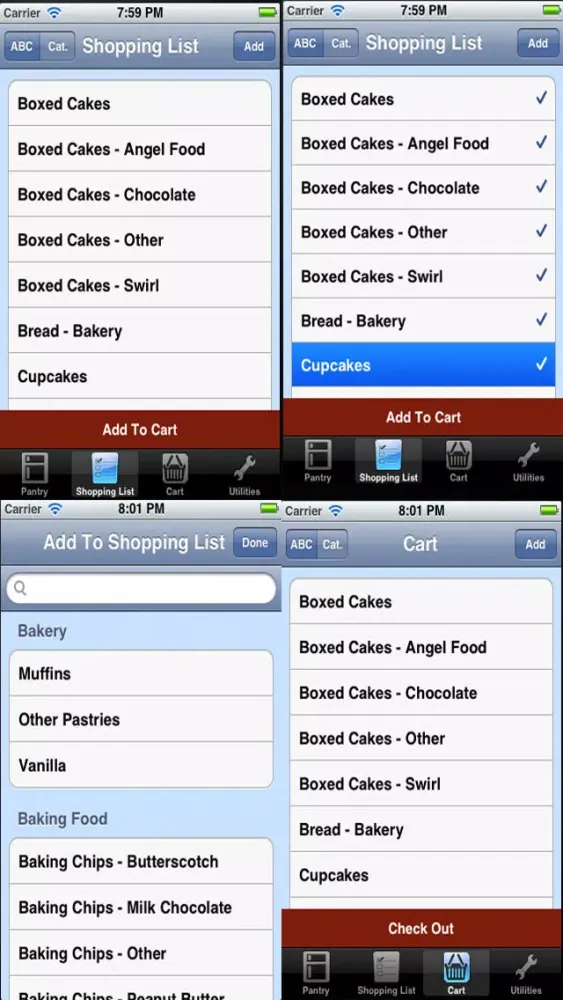 Grocery Shopping Checklist and Pantry Inventory Checklist. 스크린샷