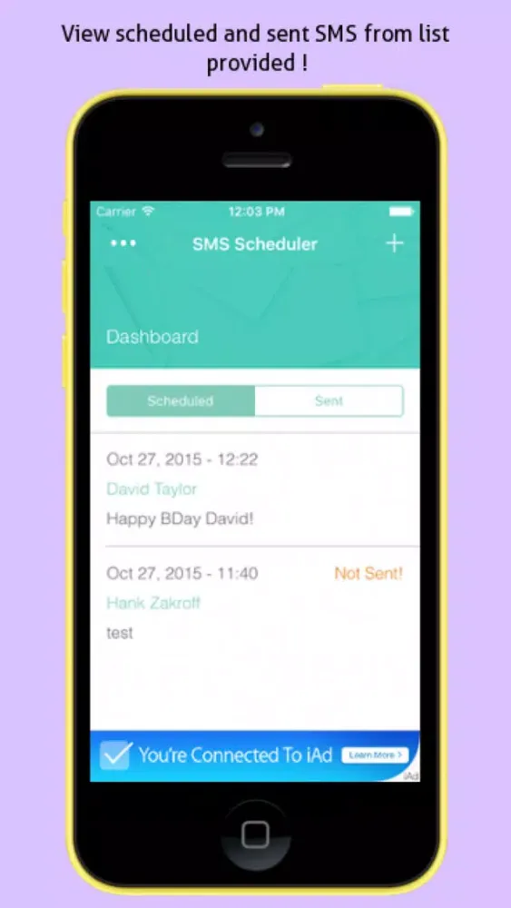 Capturas de tela do SMS Scheduler - SMS Blaster
