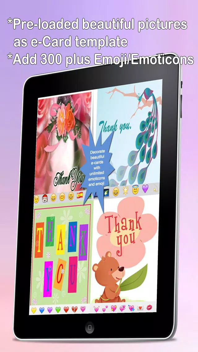 Thank You Cards Maker With Photo Editor.Customise and Send Thank You e-Cards应用截图