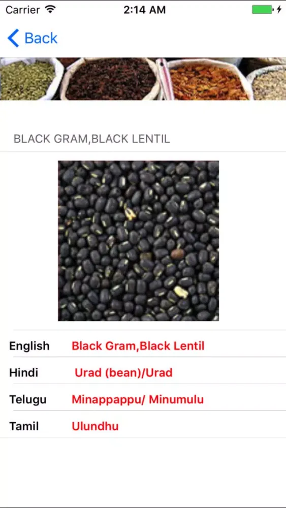 Grocery Dictionary স্ক্রিনশট