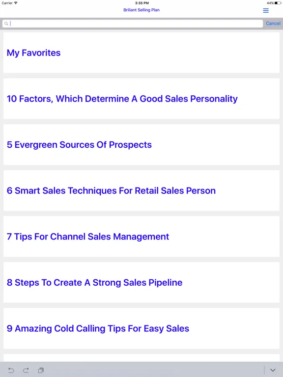 My BSP-Brilliant Selling Plan iPad 应用截图