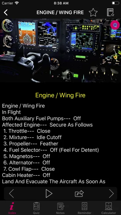 Ảnh chụp màn hình của Pilot Training 310 Checklists