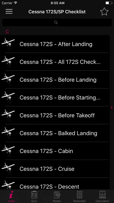 Cessna 172S/SP Checklist Screenshots