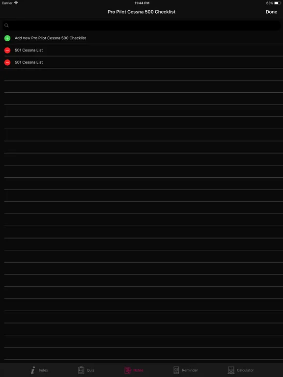 Pro Pilot Cessna 500 Checklist iPad  Screenshots
