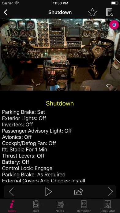 Pro Pilot Cessna 500 Checklist Screenshots