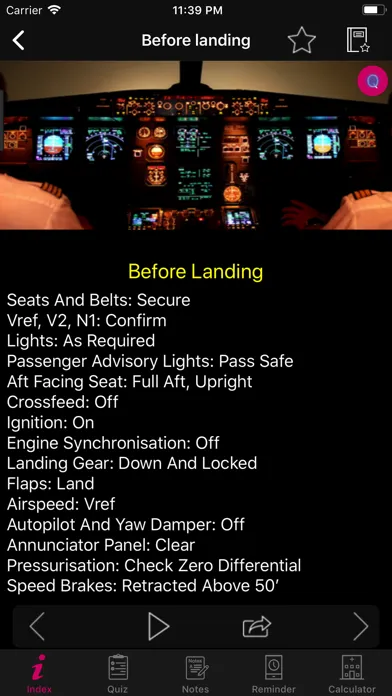 Pro Pilot Cessna 500 Checklist Screenshots