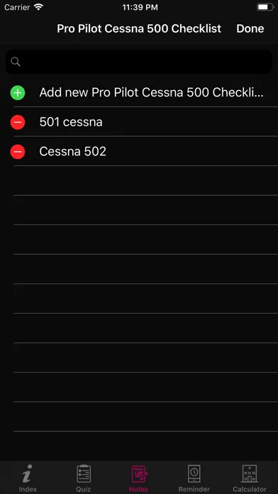 Pro Pilot Cessna 500 Checklist Screenshots