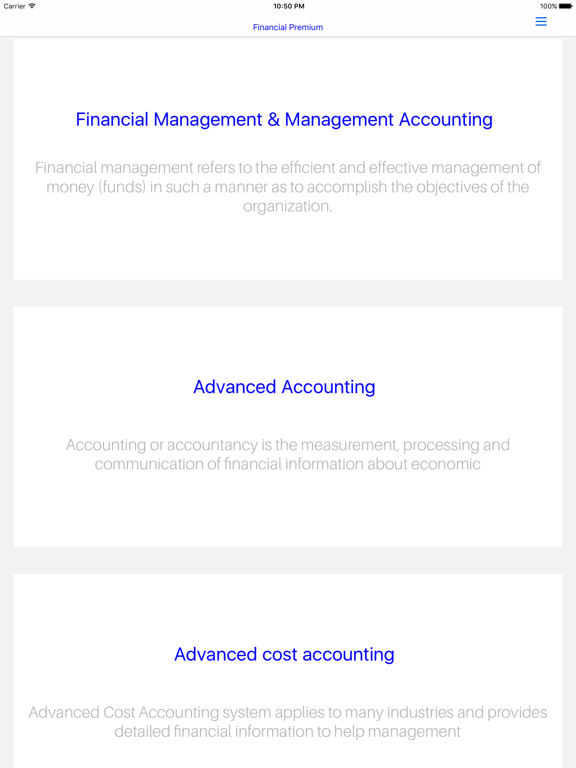 Screenshot di MBA Finance Premium iPad 