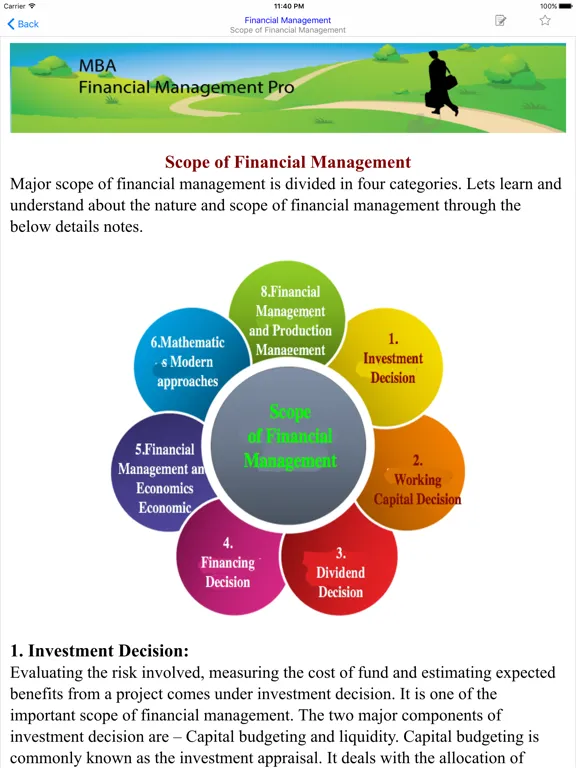 Zrzuty ekranu MBA Financial Management iPad 