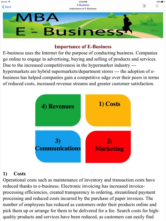 Zrzuty ekranu Mba E-Business iPad 