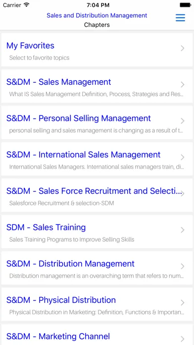 Capturas de tela do MBA SDM