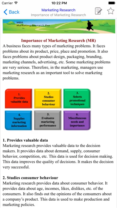 Capturas de pantalla de MBA Marketing Research