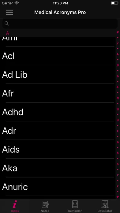 Скриншоты Medical Acronyms Pro