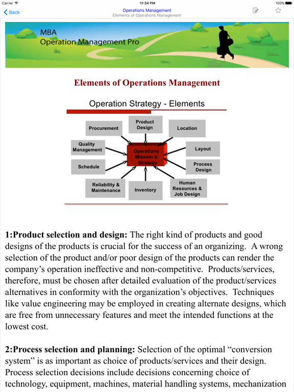 Ảnh chụp màn hình của MBA Operation Management Pro iPad 