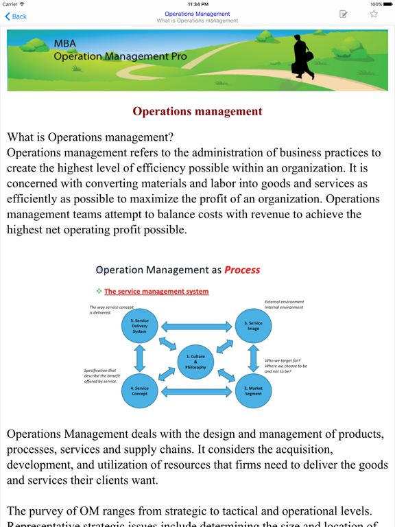 Ảnh chụp màn hình của MBA Operation Management Pro iPad 