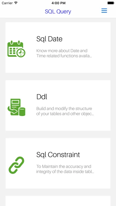 SQL Query - Learn How to create and manage Data Base in SQL! 스크린샷