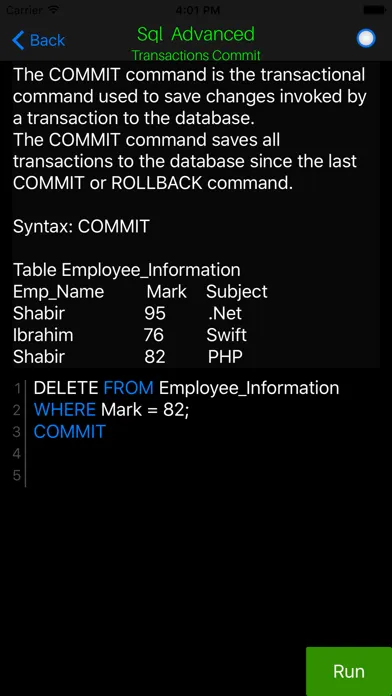 SQL Query - Learn How to create and manage Data Base in SQL! 스크린샷