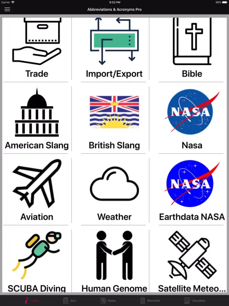 Abbreviations & Acronyms Pro iPad  スクリーンショット