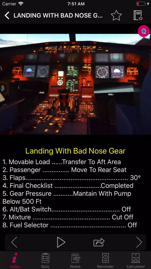Preflight Cessna 177 Checklist Screenshots