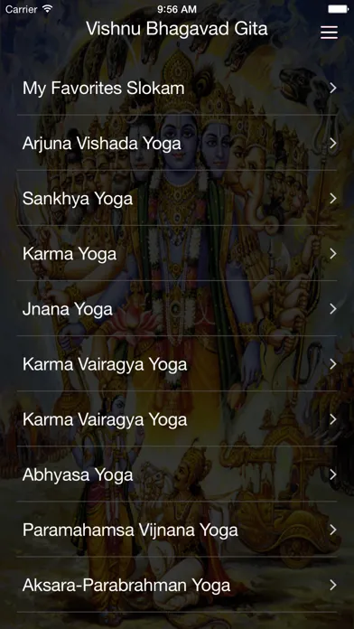Vishnu Bhagavad Gita -With Audio and Transliterations in Sanskrit & English Ekran Görüntüleri
