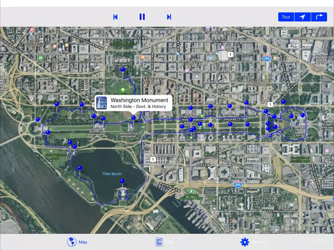 Washington DC Mall Tour iPad  Screenshots