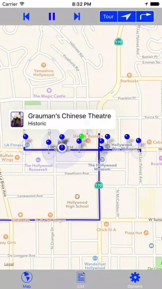 Capturas de pantalla de Hollywood & Beverly Hills GPS Audio Tour